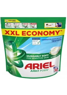 Капсулы для стирки Ariel Pods 3 в 1 "Sensitive", 50 шт